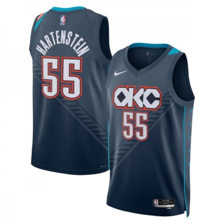 Män Oklahoma City Thunder Tröja Isaiah Hartenstein Nike 2025-26 City Edition Svart Swingman